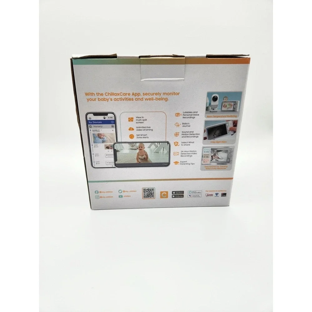 Chillaxbaby Daily Baby Smart Baby Monitor 4.3 Inch Color Screen WiFi‎